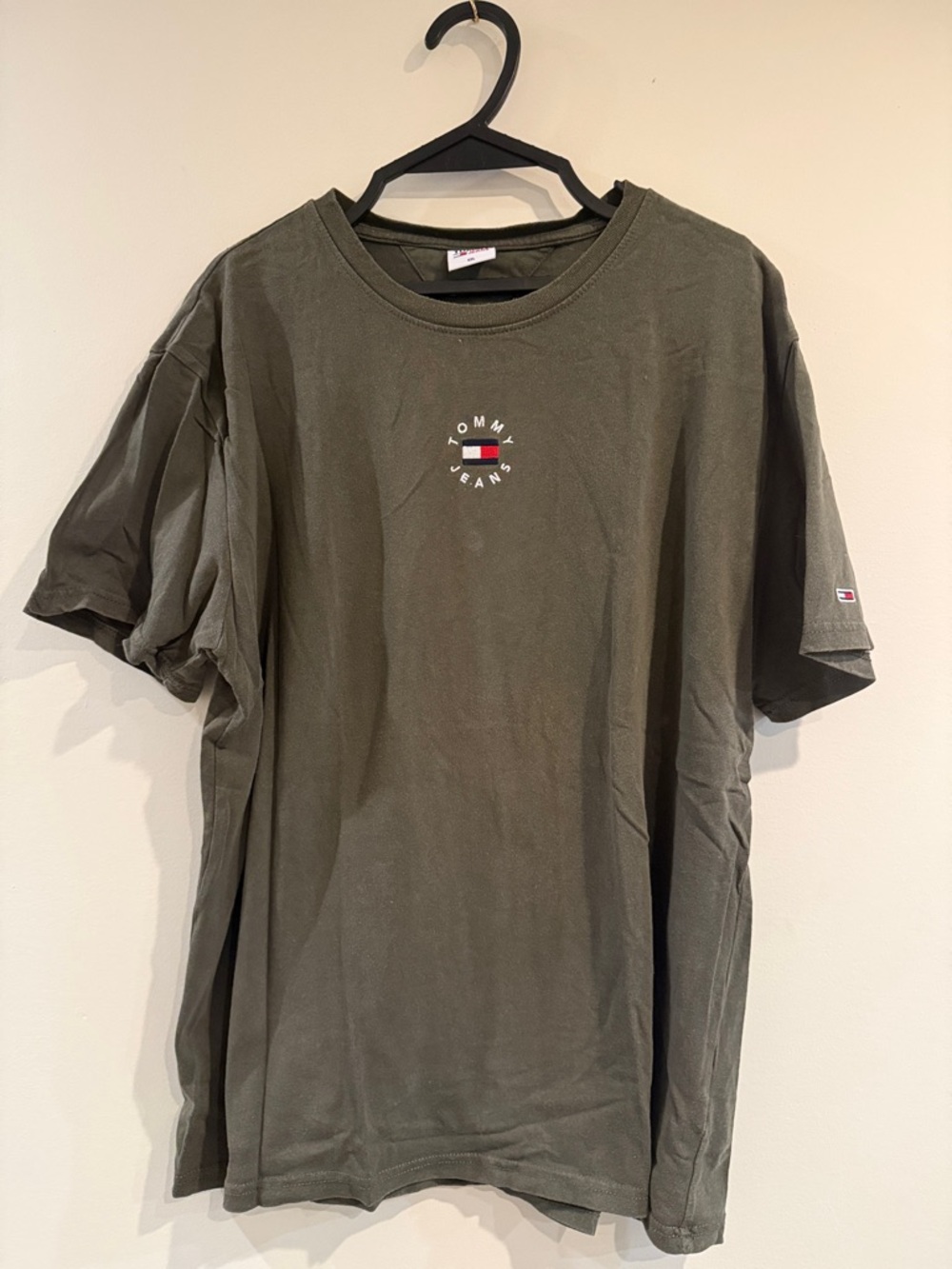 Tommy Hilfiger Olive Crewneck T-Shirt with Chest Logo